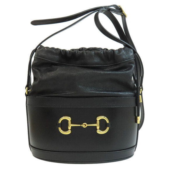 GUCCI Black Leather Horsebit Shoulder Bag - Picture 11 of 11